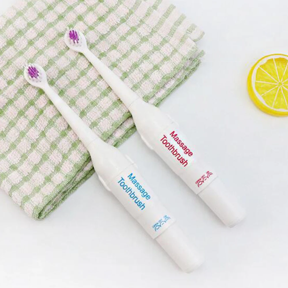 Детская электрическая зубная щетка с толстой ручкой съемная сменная питанием от