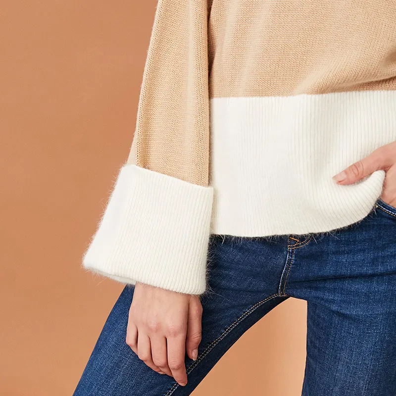 Vero Moda шерстяная вязаная с круглым вырезом из кроличьего меха | 318413578