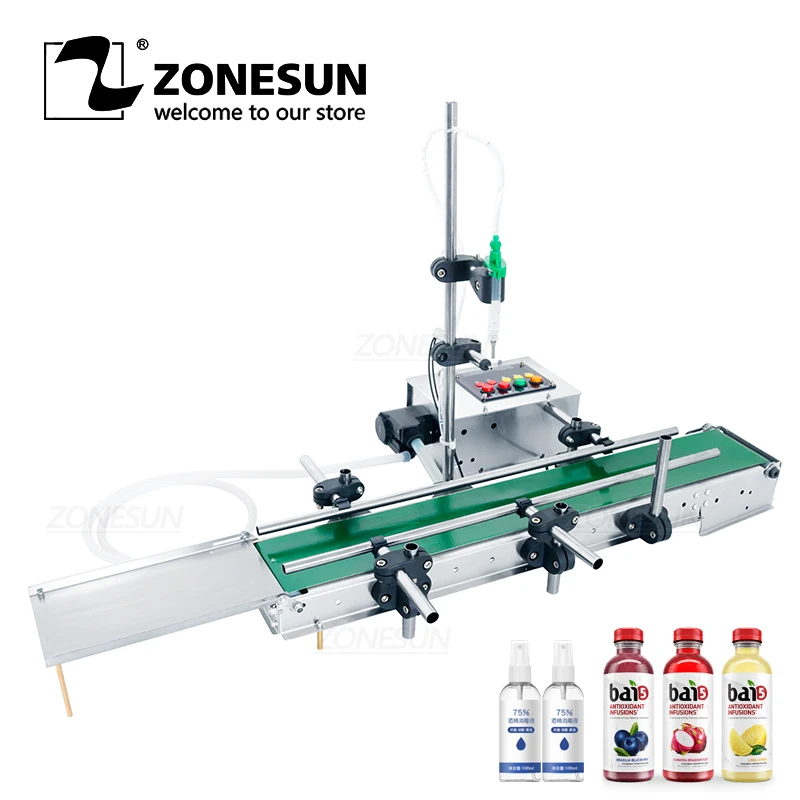 

ZONESUN Automatic Intelligent Liquid Filling Machine Water Essential Oil Ink Perfume Peristaltic Pump Small Bottle Dosing Filler