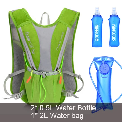 backpack and 3L 10L, женская и мужская сумка, марафон, гидратационный жилет, упаковка для 2л, сумка для воды, для велоспорта, пешего туризма, сумка для спорта на открытом воздухе, рюкзак для бега - Цвет: backpack and 3L