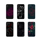 Аксессуары чехлы для телефонов Чехлы с темными цветами розы для Samsung A10 A30 A40 A50 A60 A70 M30 Galaxy Note 2 3 4 5 8 9 10 PLUS