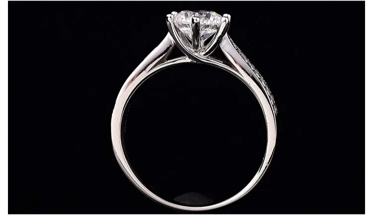 D Цвет VVS натуральный Муассанит кольцо 0.5ct-2ct для женщин обручальные кольца S925 Стерлинговое Серебро женское кольцо может быть настроено