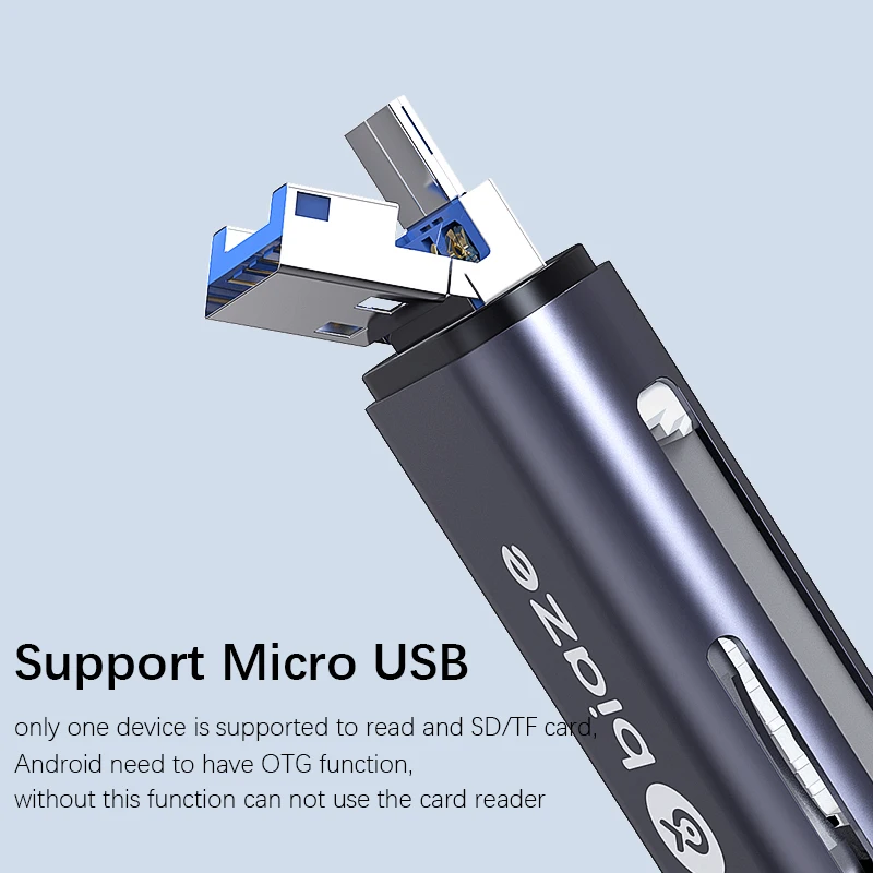 Biaze USB-C кардридер USB 2 0 Micro SD TF карты OTG карта памяти адаптер для ПК ноутбуков