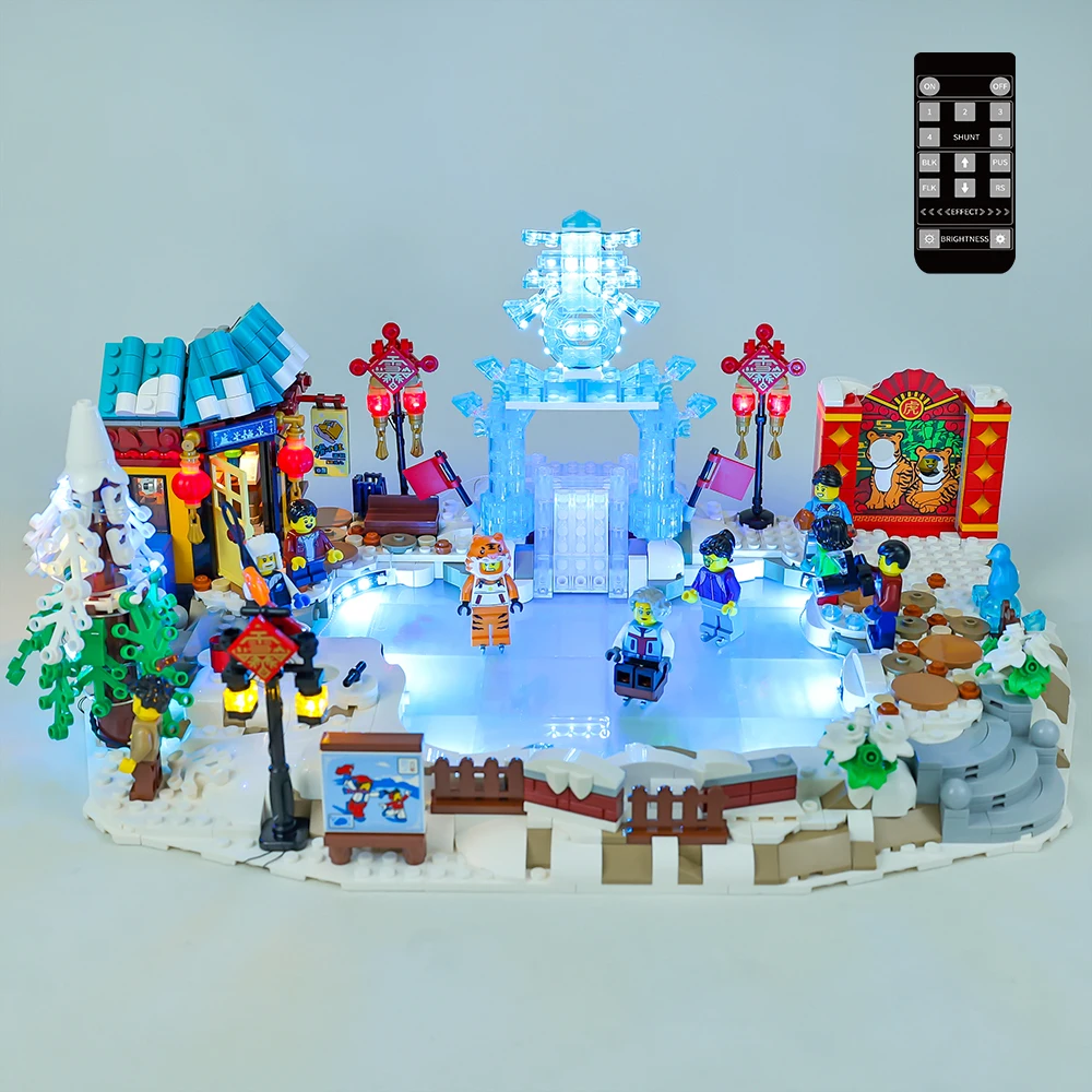 Набор со светодиодной подсветкой для Idea 80109 Лунный Новый год снежный фестиваль