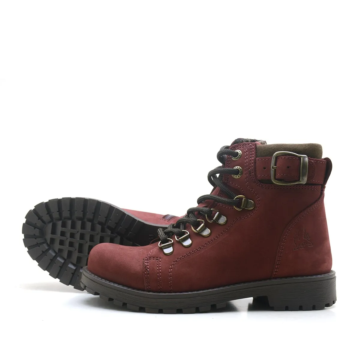 

Rakerplus Griffon Genuine Leather Burgundy Zipper Children Boots