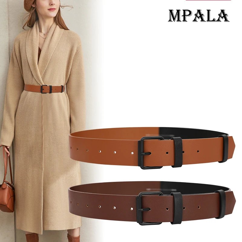 

Brand Genuine Leather Belt Women Wide Belt Female Vintage Buckle Belt Fashion Ladies Luxury Cowskin Pin Buckle Waist Belt