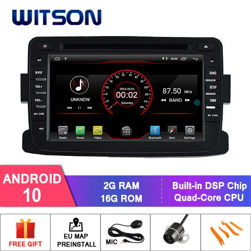 WITSON Android 10 0 IPS HD экран для RENAULT DUSTER Dokker устройства автомобиля DVD 4 Гб RAM + 64 FLASH 8 Octa Core