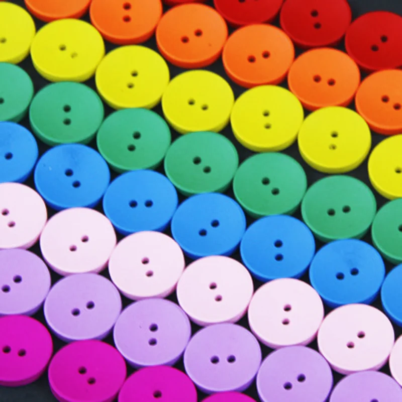 30 Pcs/Set Mixed Color Sewing Round Shape Buttons Puzzles Kids Toys Wooden Colorful Clasps DIY Assembling Buckles Baby Game Gift|puzzle kids|kids