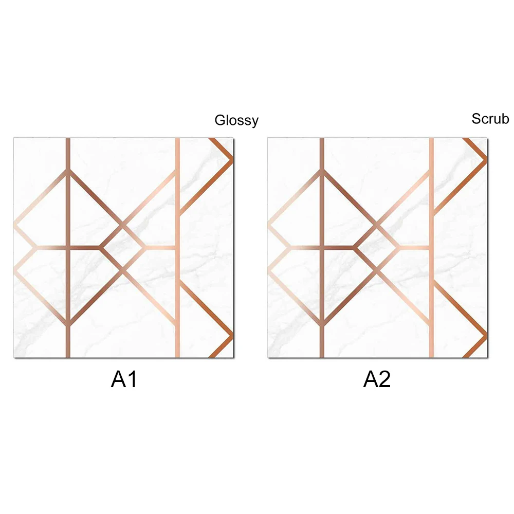 

Metal Texture Gold Line Geometric Pattern Tile Stickers Bathroom Waist Line Stickers Waterproof Wear-Resistant Floor Stickers