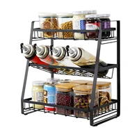 spice rack 3 tier organizer compact caddy rack for kitchen bathroom office craft room storage organization aug889