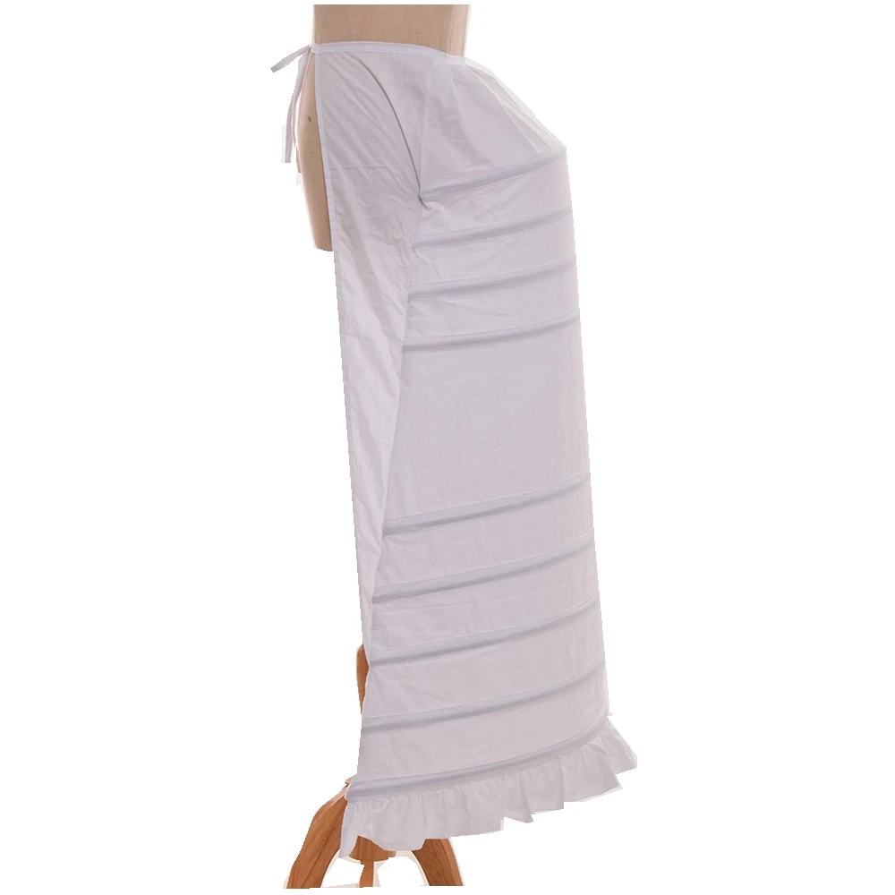 

White Bustle Petticoat Underskirt Rococo Victorian Dress Gown Fluffy Slip Crinoline