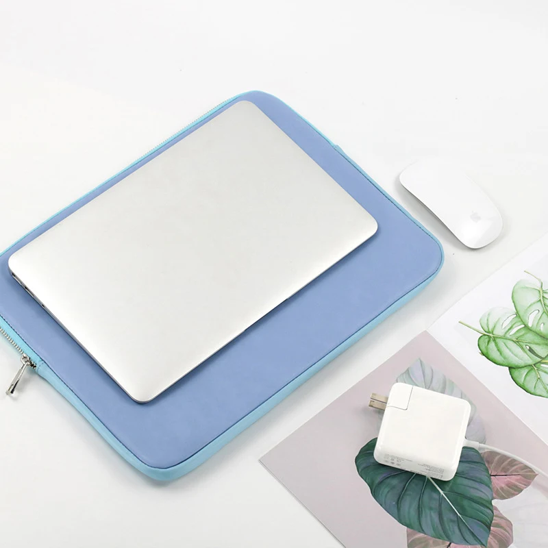 PU Waterproof Laptop Bag Cell Phone Charger Book Storage Handbag Digital Liner Pouch Portable Travel Computer Gadgets Organizer