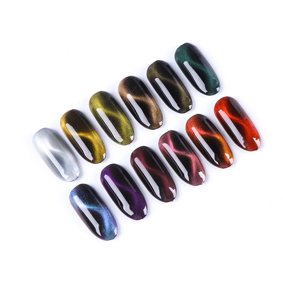 1 коробка пигмент для ногтей 5D кошачий глаз блестящий порошок Гель-лак зеркальная