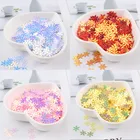 Пайетки для поделок, 9 мм, 320 шт., красочные милые аксессуары для маникюра со снежинками, блестки, фотоматериал