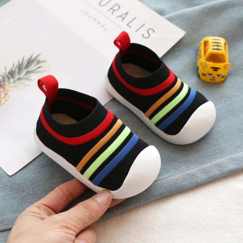 2020 Spring Girls Boys Toddler Shoes Comfortable Infant Casual Mesh Shoes Non-slip Knitting Soft Bottom Baby First Walkers Shoes