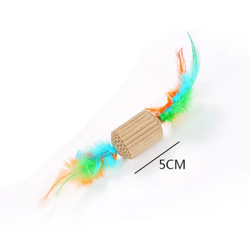 Игрушка в виде кошачьего пера гофрированная бумага многоцветная игрушка кошечки