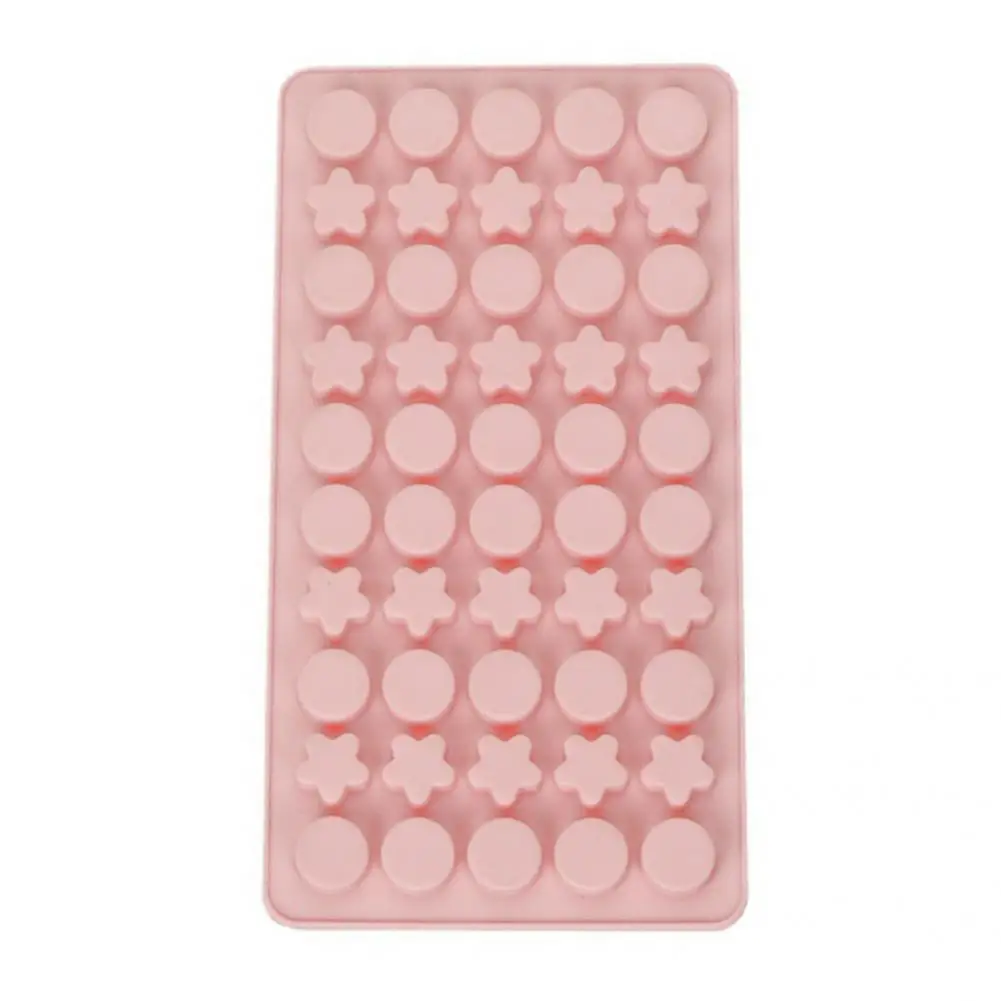 

Silicone Convenient Round Five-Pointed Star Chocolate Mould Lightweight Chocolate Mould Wear-resistant for Baking