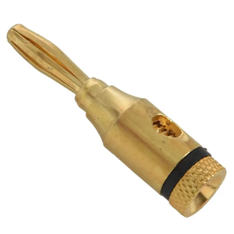 4x4 мм банановые вилки для подключения акустического кабеля/позолоченные |