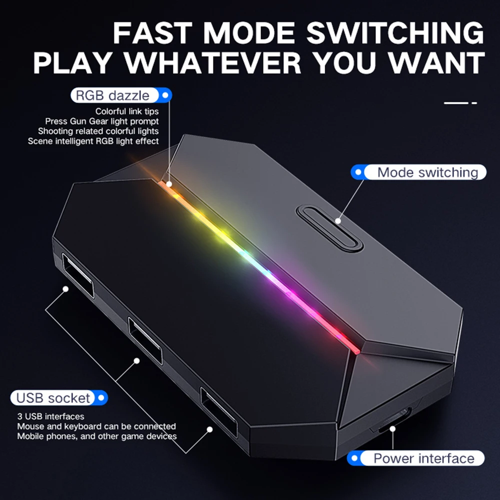 Новая Горячая 6G Игровая клавиатура мышь конвертер мобильный Геймпад контроллер