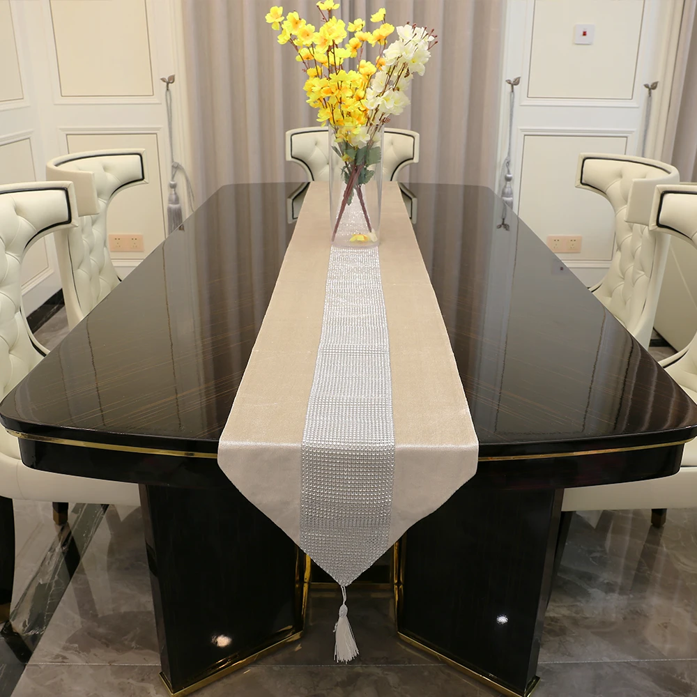 

Настольная дорожка с подушкой, простой современный настольная дорожка цвета слоновой кости, роскошное мягкое удобное украшение из искусст...