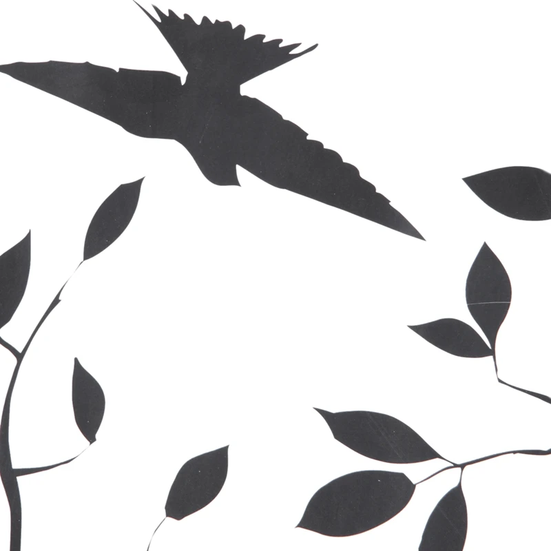 Черный ПВХ ветви птицы двери комнаты художественная Фреска настенные стикеры