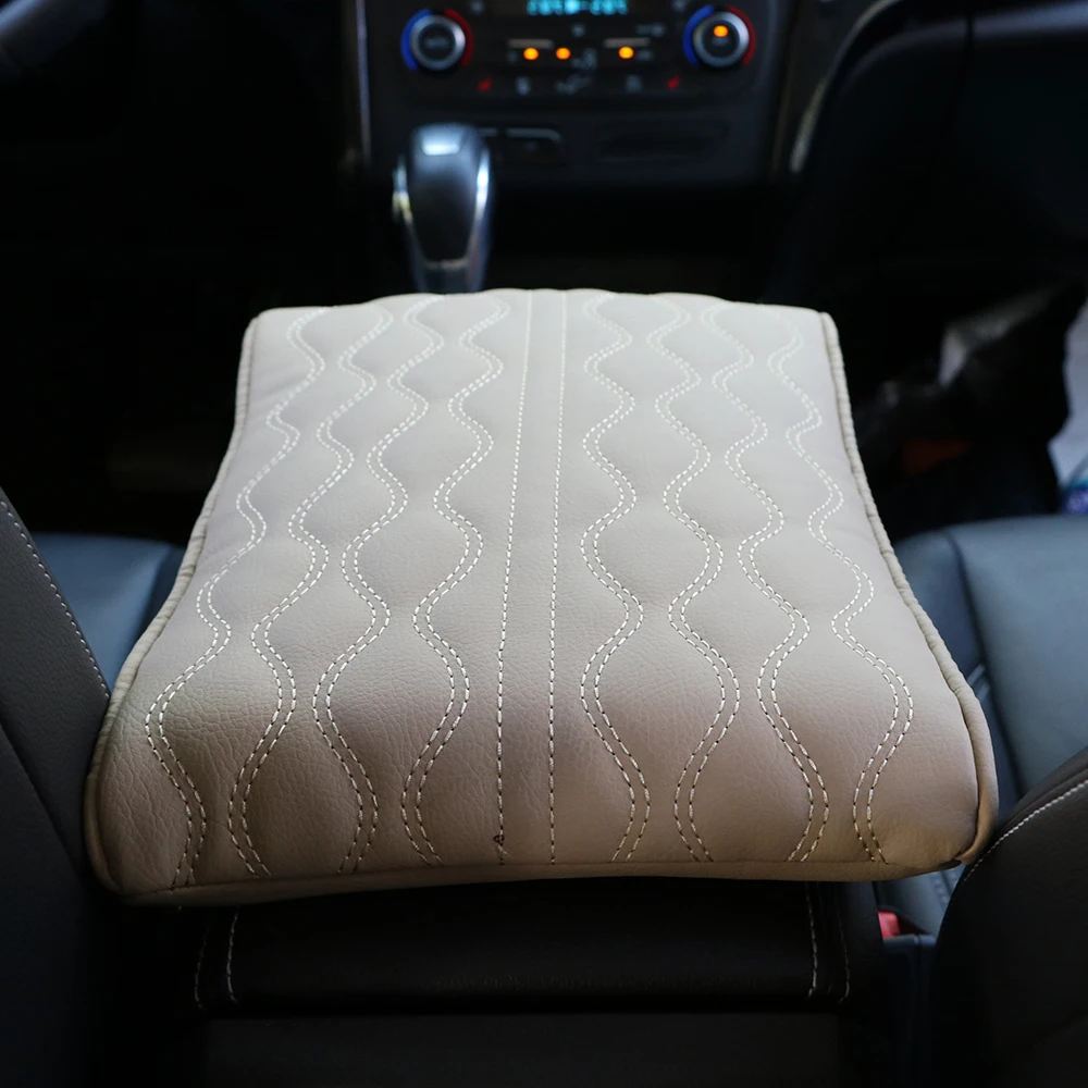 Коврик для подлокотника автомобиля с волнистой вышивкой центральный