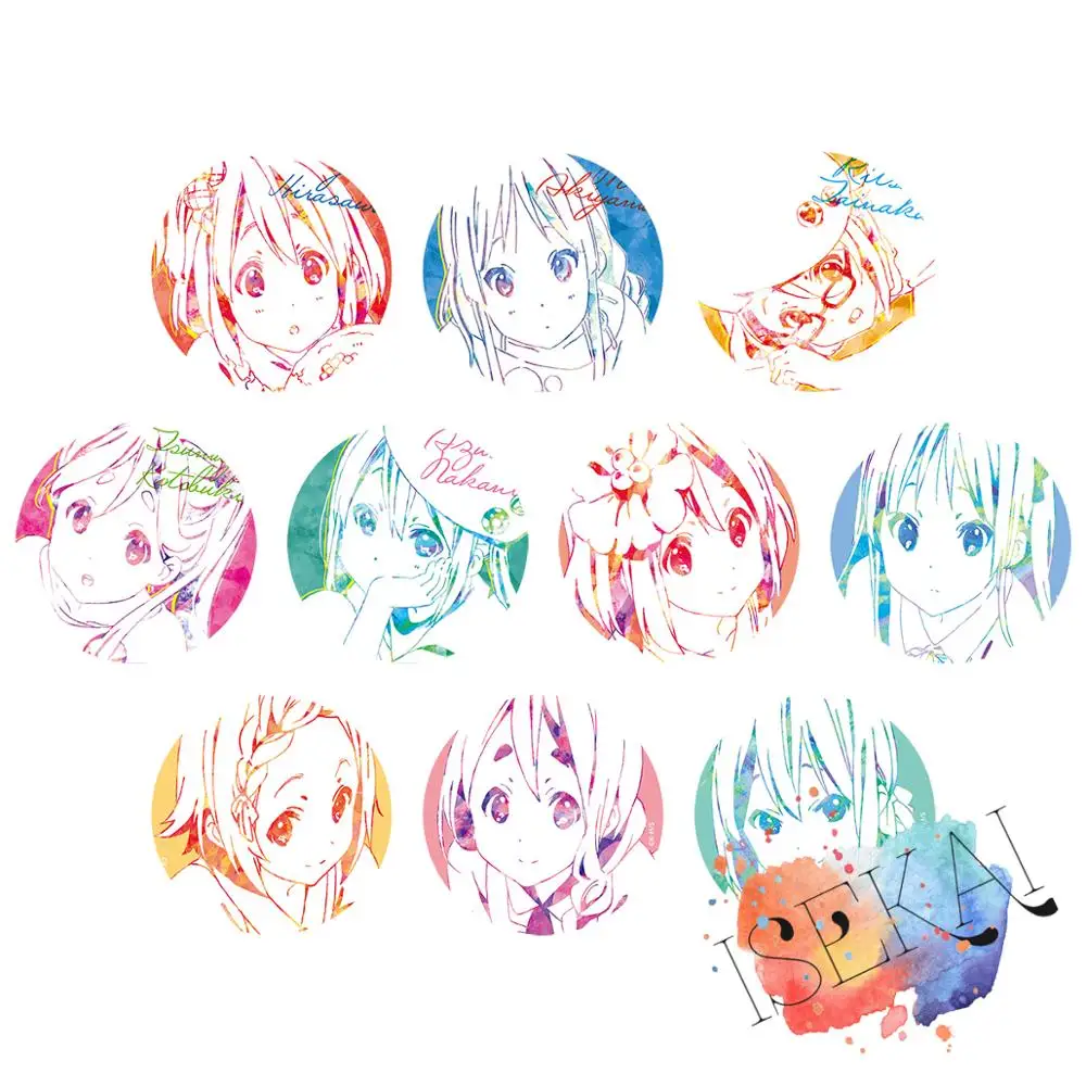 K ON! Значок аниме Hirasawa Yui Akiyama Mio Tainaka Ritsu Kotobuki Tsumugi Адзуса Накано Милая металлическая