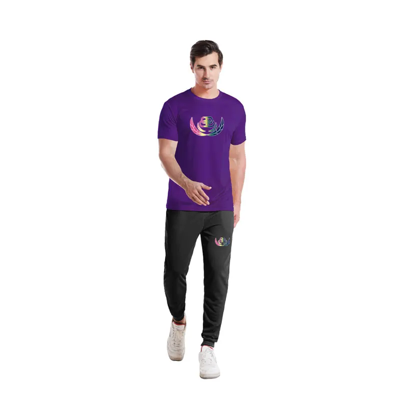 

New Couples Casual Print Round Collar, Thin Short Sleeve T Shirt, Casual Trousers, Sports Suit, Comfortable and Breathable Fast