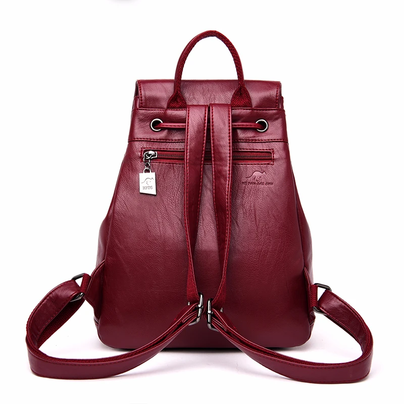 Женский кожаный рюкзак школьный для девочек подростков 2019|Женские рюкзаки| |