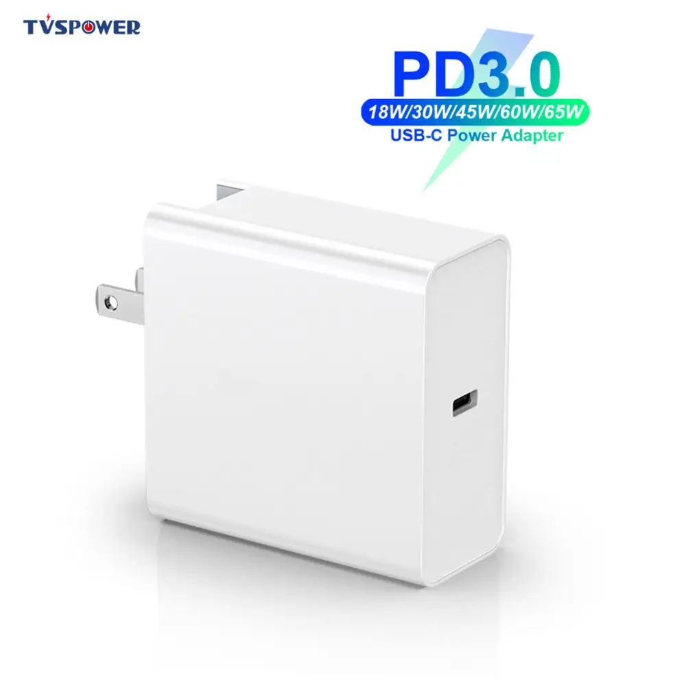 Адаптер питания PD/QC3.0 для xiaomi Huawei MacBook iPhone iPad Pro s9/10 18 Вт 30 45 60 65 мобильный телефон с