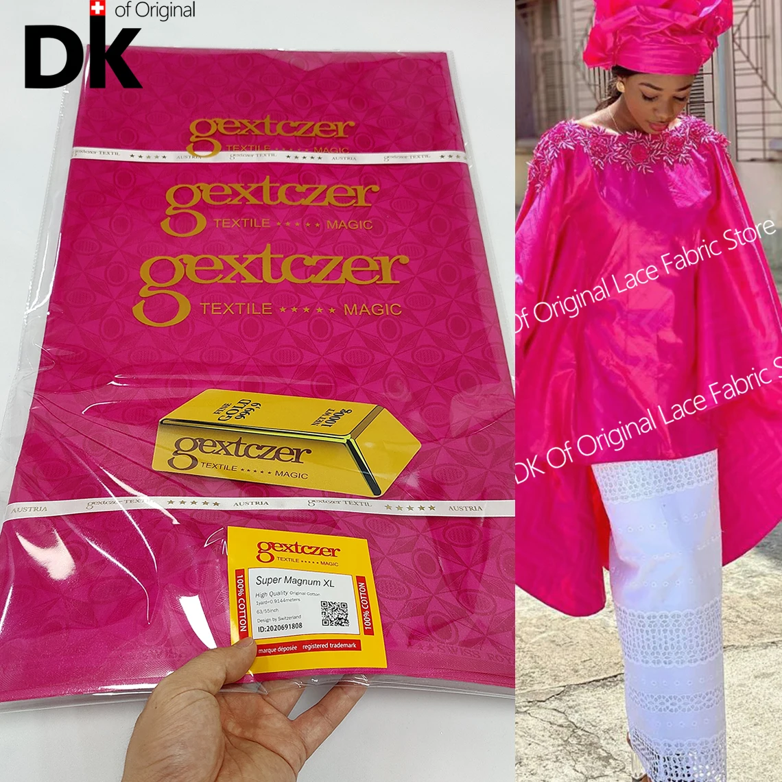 

2021 High Quality Bazin Riche Gextczer Basin Riche Brocade Original Fabric Senegal 5 Yards Nigerian Wedding Bride Dresses Sewing