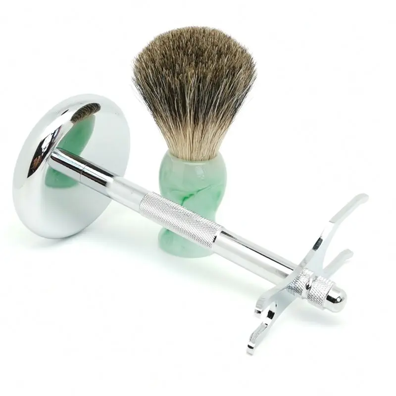 TEYO чистый Барсук щетка для бритья волос и подставка набор идеально подходит