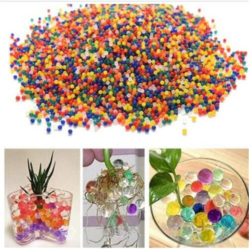 100pcs flower Crystal Soil Water Beads Hydrogel Gel Polymer Seeds Flow Mud Grow Ball Orbiz Growing Bulbs Children Toy | Дом и сад