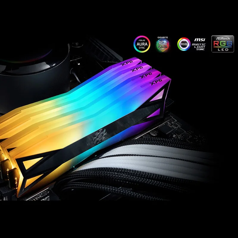 Память ADATA ddr4 8 Гб D60G RGB 16 (2x8 ГБ) 3000 МГц 3200 3600 память для настольного компьютера CL16 CL18