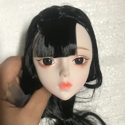 

1/3 new brand speical offer head barbi glass eyes long hair doll accessories