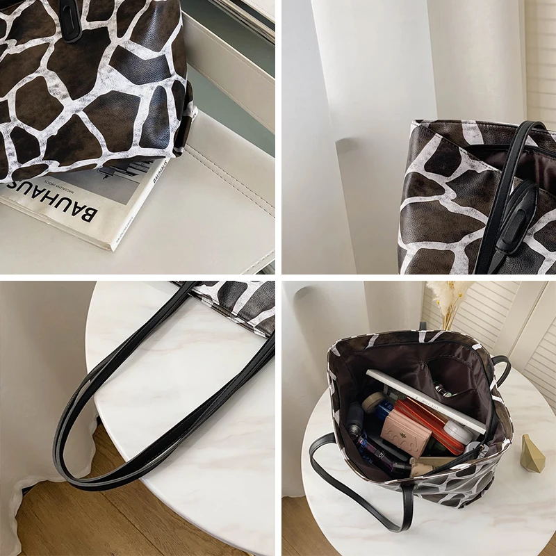 

JIEROTYX High Capacity Chic Leather Women Handbags Casual Travel Bags Fashion Punk Totes Female Versatile Handbags 2020 Sac