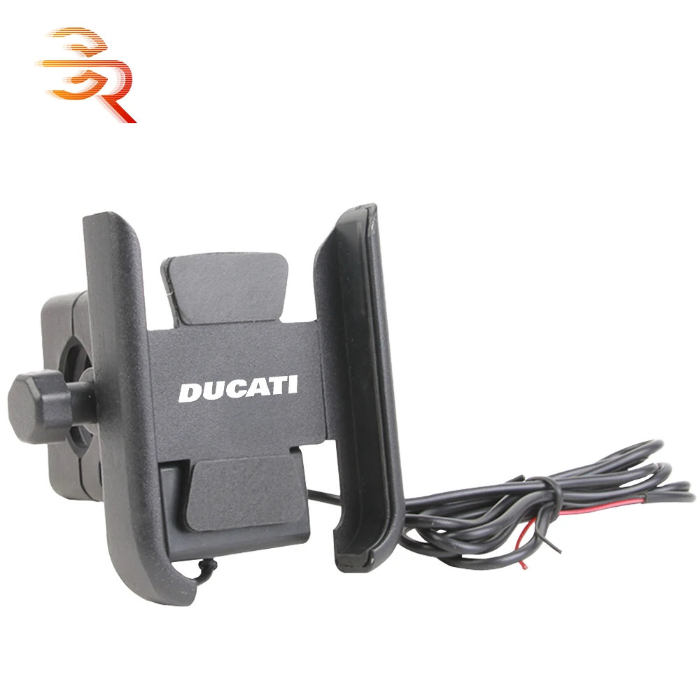 

For Ducati XDiavel/S Streetfighter 848 V4S 1100 Multistrada V2S 950S 1260S 1200/S 620 1000 DS USB Charging Phone Holder Stand