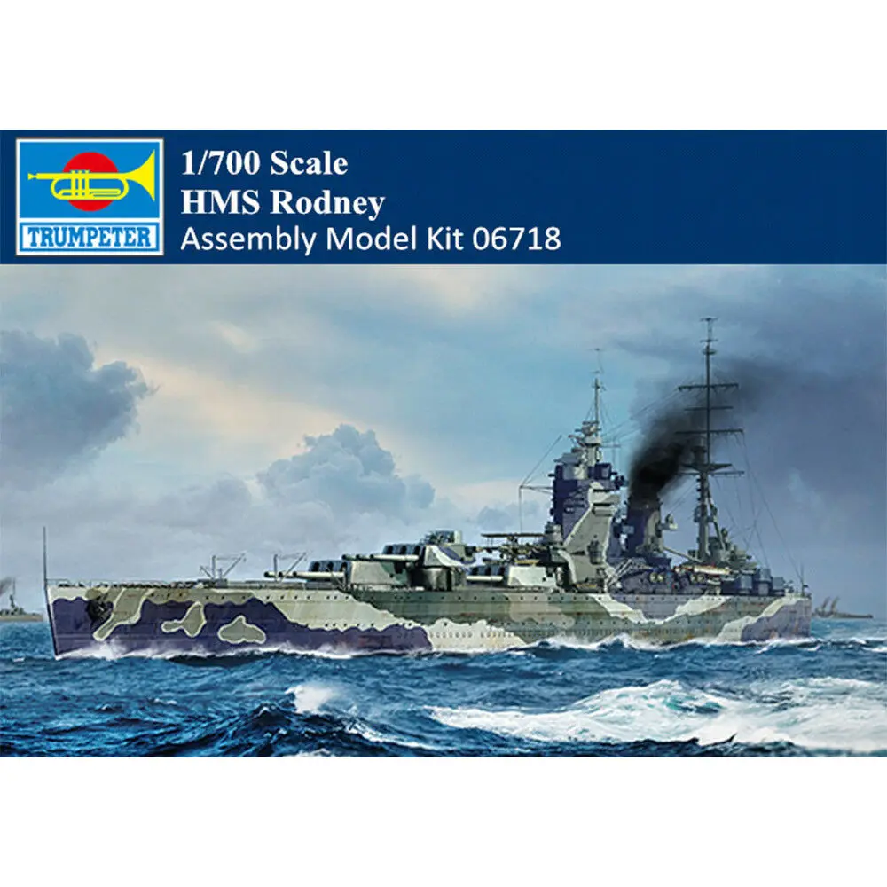 

Trumpeter 06718 1/700 HMS Rodney Battleship Military Plastic Warship Model Kit TH09571-SMT6