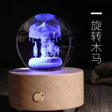 Созвездие хрустальный шар bluetooth-колонка музыкальная шкатулка 12 подарки на день рождения для девочек и мальчиков - Цвет: see chart