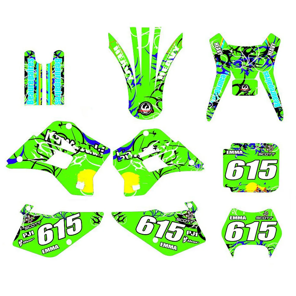 Наклейки для Motocross Team 3M графические наклейки наборы Kawasaki KDX220 KDX220sr 1994 1995 1996 1997 1998 1999