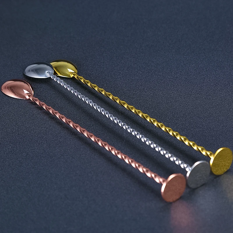 27 5 см Нержавеющая сталь Коктейльная барная ложка диск хвост Напиток Смеситель