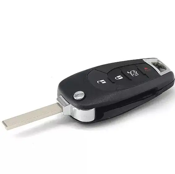Складной ключ с 3 + 1 кнопками для Chevrolet 4B 315 МГц чипом транспондера PCF7941 лезвие HU100