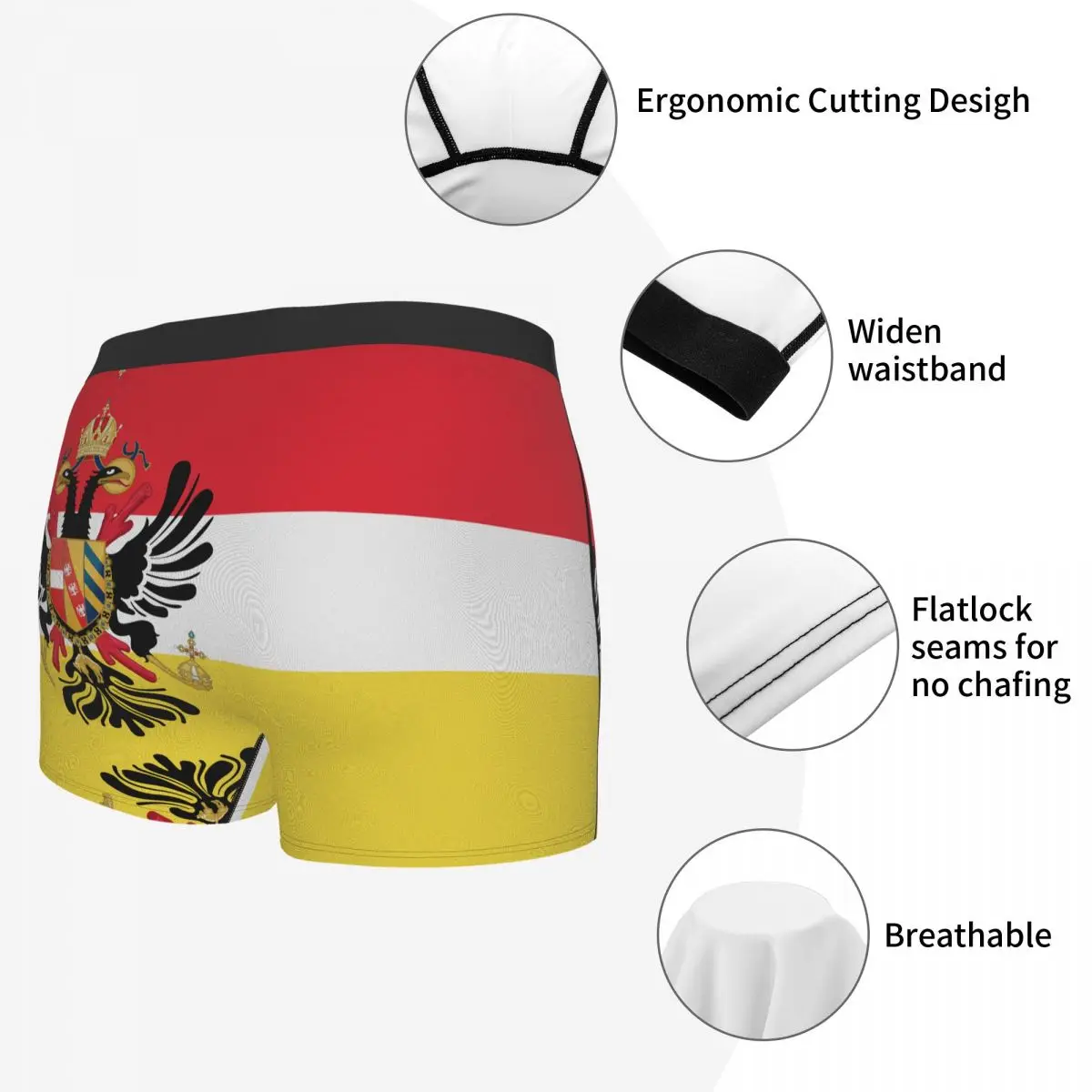 Austrian Low Countries Flag Men's Boxer Briefs Belgian Funny Sarcastic Men's boxer leggings