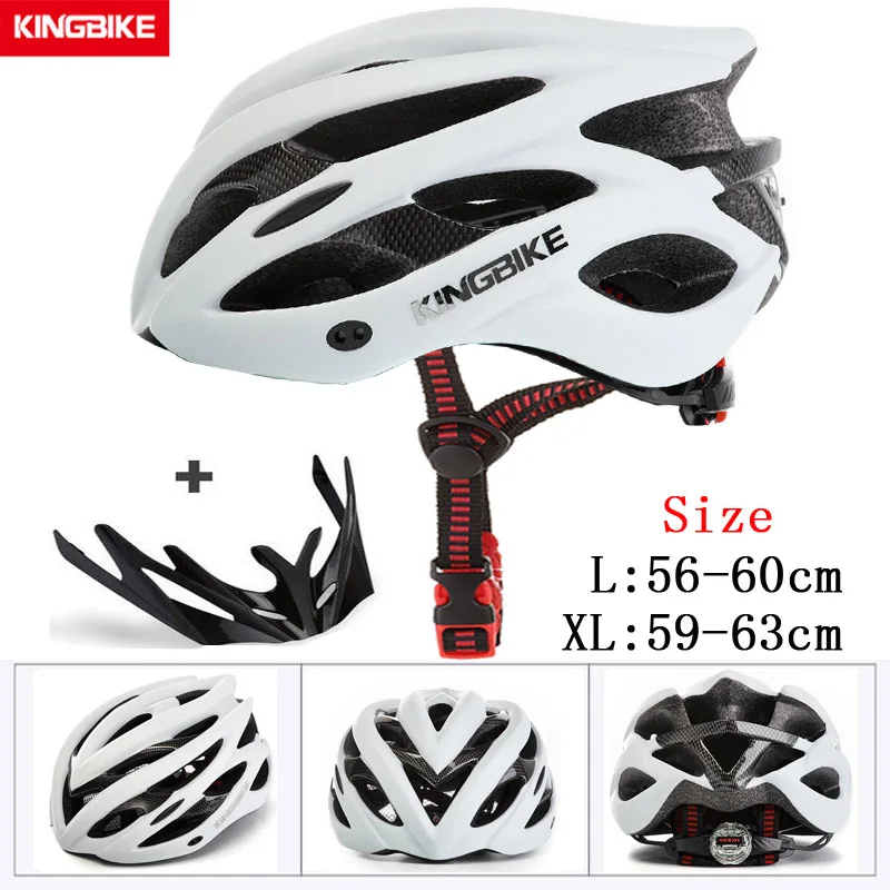 D-629-white KINGBIKE мужской черный матовый велосипедный шлем MTB вниз холм велосипедный шлем сверхлегкий в форме велосипедный шлем Размер L/XL Casco Ciclismo - Цвет: D-629-white