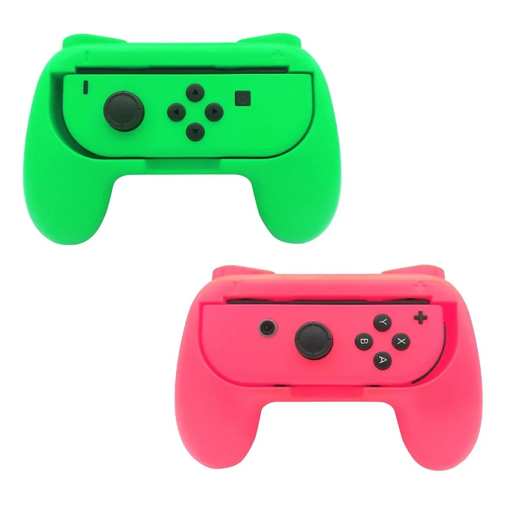 Контроллер ручные ручки Joy-Con чехол Теннисная ракетка Рулевое колесо для Nod ручка переключателя NS N-Switch игровые консольные аксессуары - Цвет: Pink green no box