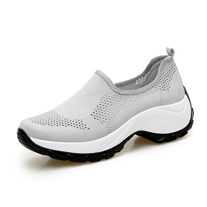 

Women Casual Shoes Flats 2021 Summer Fashion Outdoor Breathable Slip On Shoes Woman Platform Height Increasing Quick Drying v54