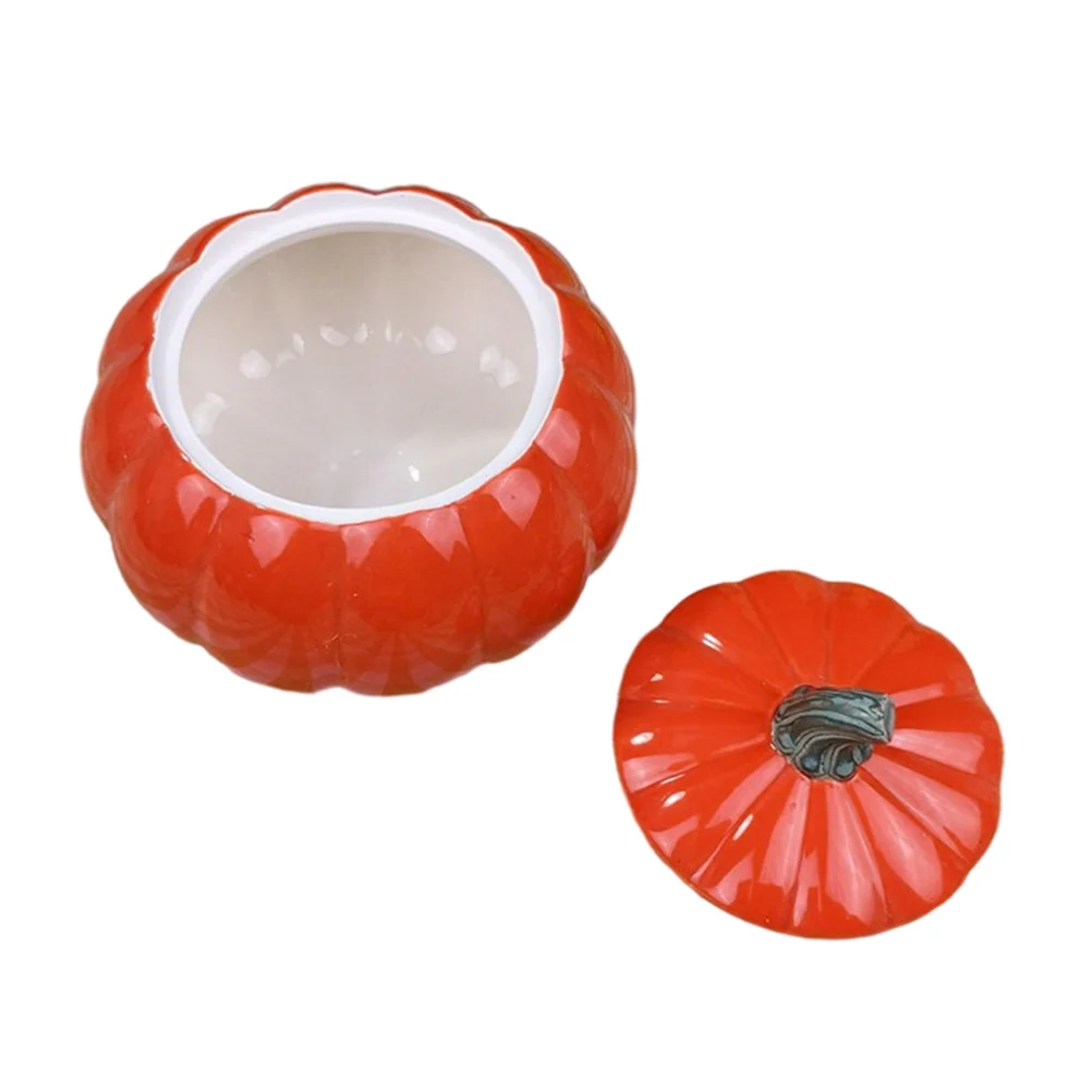 

1pc Ceramic Storage Canister Small Tea Pot Creative Tea Caddy Pumpkin Shape Tank