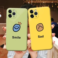 smile sad fuuny expression phone case for iphone 13 12 mini 11 pro x xr xs max 7 8 6 plus se 2020 protective sleeve case