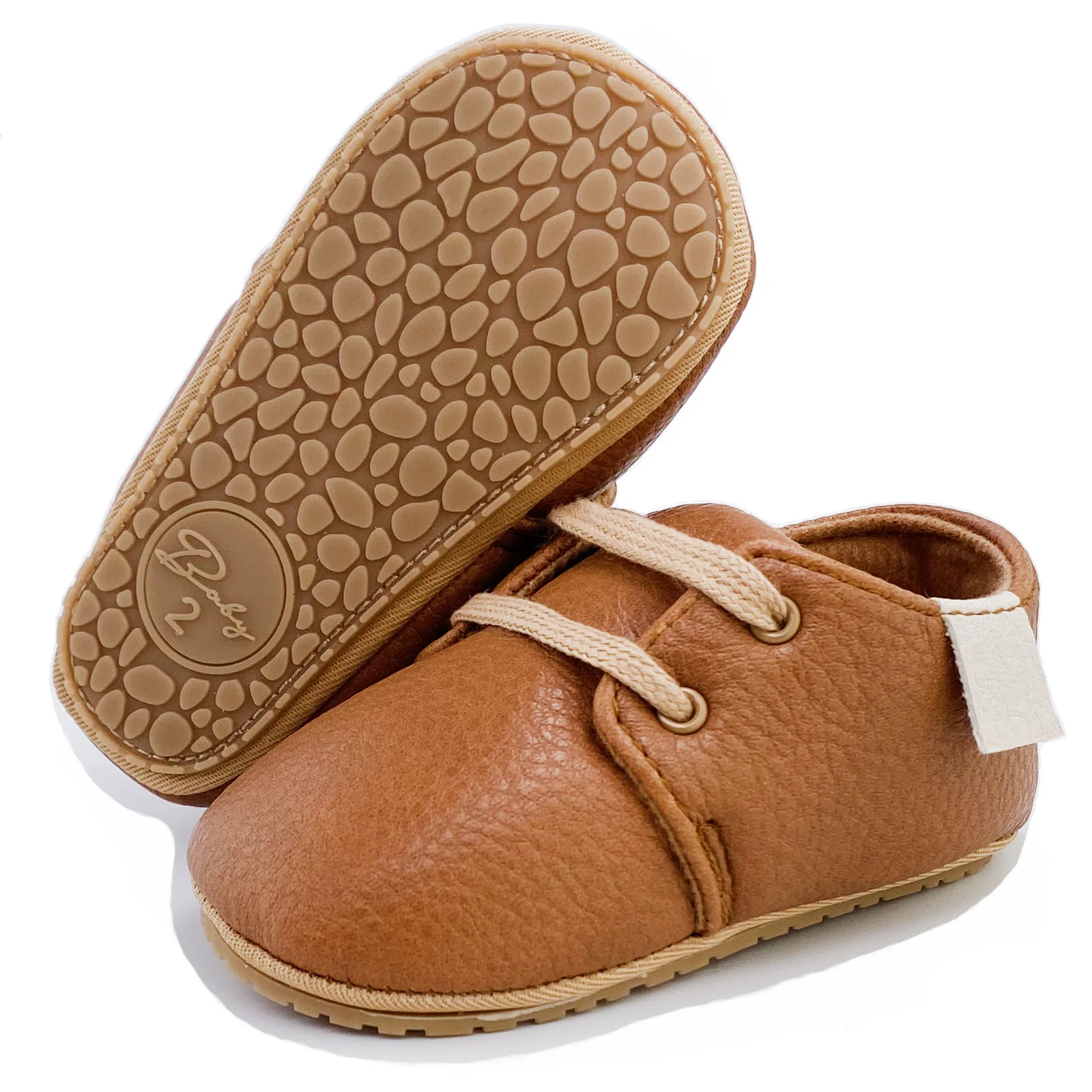 

New Baby Shoes Retro Leather Boy Girl Shoes Multicolor Toddler Rubber Sole Anti-slip First Walkers Infant Newborn Moccasins
