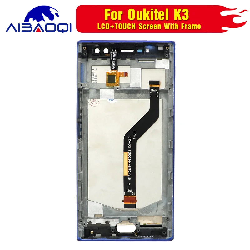 Для Oukitel K3 сенсорный экран+ ЖК-дисплей дигитайзер сборка+ рамка запасные части+ инструмент для разборки